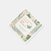 砂漠赤面レトロバタフライガーデンベビーシャワー スタンダードカクテルナプキン (角)