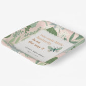 砂漠赤面レトロバタフライガーデンベビーシャワー ペーパープレート (傾斜あり)