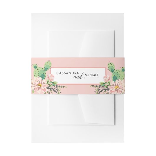 砂漠迫ったサボテン 招待状ベリーバンド (正面例)