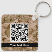 砂漠迷彩と小石 軍用 ミリタリー キーホルダー (裏面)
