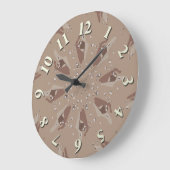 砂漠迷彩柄万華鏡のように千変万化するパターン ラージ壁時計 (傾斜)