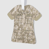 砂漠迷彩柄軍隊パーソナライズされた占領 オーナメント (正面)