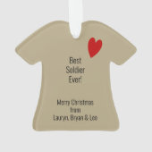 砂漠迷彩柄軍隊パーソナライズされた占領 オーナメント (裏面)