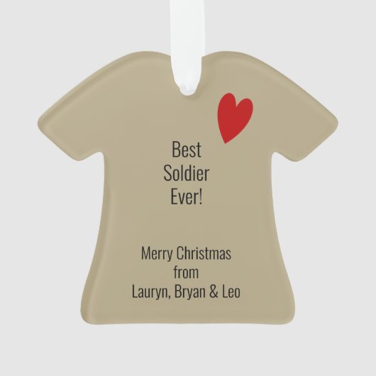 砂漠迷彩柄軍隊パーソナライズされた占領 オーナメント (裏面)