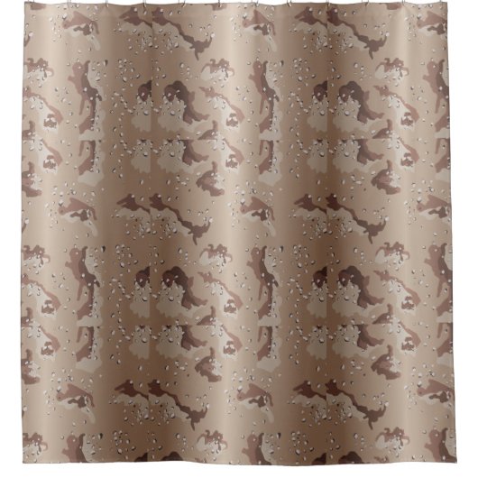 砂漠迷彩柄迷彩パターン シャワーカーテン (正面)