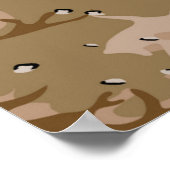 砂漠迷彩柄 ポスター (角)