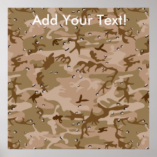 砂漠迷彩柄 ポスター (正面)