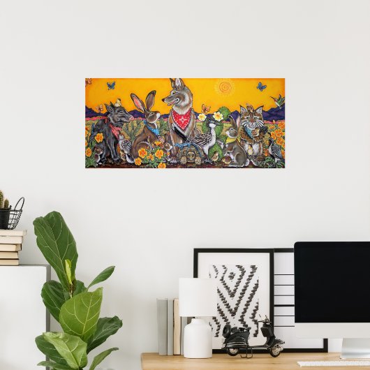 砂漠野生生物ユーモアのある南西部ポスター ポスター (ホームオフィス)