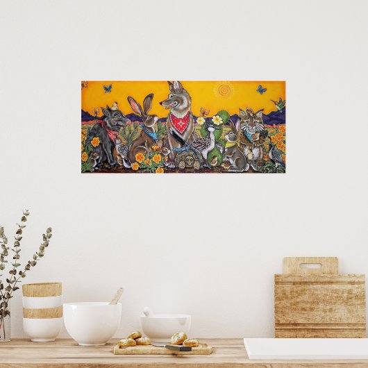 砂漠野生生物ユーモアのある南西部ポスター ポスター (キッチン)