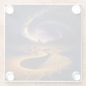 砂漠銀河系シュールレアルランドスケープアート ガラスコースター (裏面)