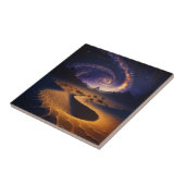 砂漠銀河系シュールレアルランドスケープアート タイル (側面)