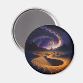 砂漠銀河系シュールレアルランドスケープアート マグネット (正面/裏面)