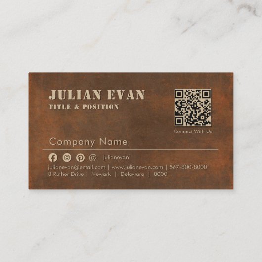 砂漠錆アイアンヘアシザーズロゴ美容師 名刺 (裏面)