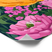 砂漠開花アンダームーンライト ポスター (角)