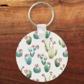 砂漠開花ステップ |ピンクパターン キーホルダー (正面)