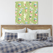 砂漠開花ステップ |緑パターン キャンバスプリント (インサイチュ (寝室))