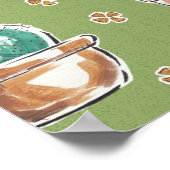 砂漠開花ステップ |緑パターン ポスター (角)