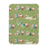 砂漠開花ステップ |緑パターン マグネット (縦)