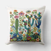 砂漠開花ズエンブロイドエデン クッション (正面)
