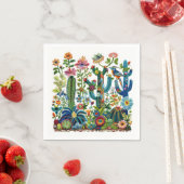 砂漠開花ズエンブロイドエデン スタンダードカクテルナプキン (インサイチュ)