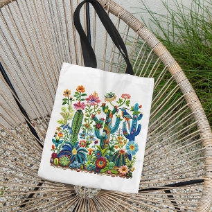 砂漠開花ズエンブロイドエデン トートバッグ