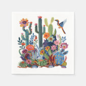 砂漠開花フローラ交響曲 スタンダードカクテルナプキン (正面)