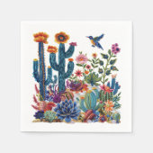 砂漠開花ブロッサムオアシス スタンダードカクテルナプキン (正面)