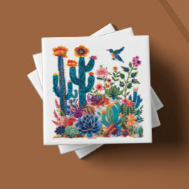 砂漠開花ブロッサムオアシス タイル