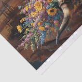 砂漠開花メモリアル、ロングホーンスカル&ワイルドフラワー 薄葉紙 (詳細)