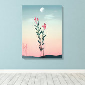 砂漠開花 キャンバスプリント (インサイチュ (ウッドフロア))