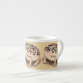 砂漠雨おもしろいカエル漫画イラストレーション エスプレッソカップ (正面右)