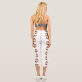 砂漠雨おもしろいカエル漫画イラストレーション カプリレギンス (裏面)