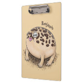 砂漠雨おもしろいカエル漫画イラストレーション クリップボード (左)