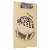 砂漠雨おもしろいカエル漫画イラストレーション クリップボード (右)