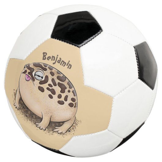 砂漠雨おもしろいカエル漫画イラストレーション サッカーボール (3/4)