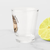 砂漠雨おもしろいカエル漫画イラストレーション ショットグラス (右)