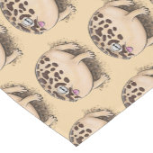 砂漠雨おもしろいカエル漫画イラストレーション ショートテーブルランナー (コーナー)