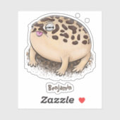 砂漠雨おもしろいカエル漫画イラストレーション シール (シート)