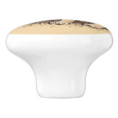 砂漠雨おもしろいカエル漫画イラストレーション セラミックノブ (側面)