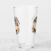 砂漠雨おもしろいカエル漫画イラストレーション タンブラーグラス (左)