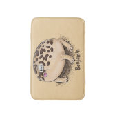 砂漠雨おもしろいカエル漫画イラストレーション バスマット (正面縦)