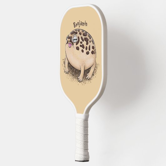 砂漠雨おもしろいカエル漫画イラストレーション ピックルボールラケット (左)