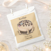 砂漠雨おもしろいカエル漫画イラストレーション フェイバーバッグ (クリップ留めされた状態)