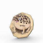 砂漠雨おもしろいカエル漫画イラストレーション フォトブロック (左)