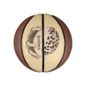 砂漠雨おもしろいカエル漫画イラストレーション ミニバスケットボール (縦)