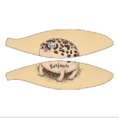 砂漠雨おもしろいカエル漫画イラストレーション ミニバスケットボール (パネル)