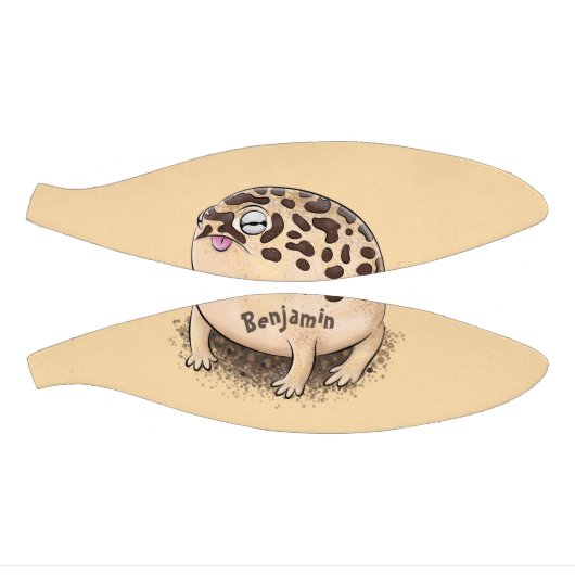 砂漠雨おもしろいカエル漫画イラストレーション ミニバスケットボール (パネル)