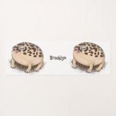 砂漠雨おもしろいカエル漫画イラストレーション ヨガマット (裏面(横))