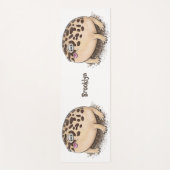 砂漠雨おもしろいカエル漫画イラストレーション ヨガマット (正面)