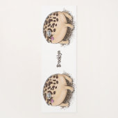 砂漠雨おもしろいカエル漫画イラストレーション ヨガマット (裏面)